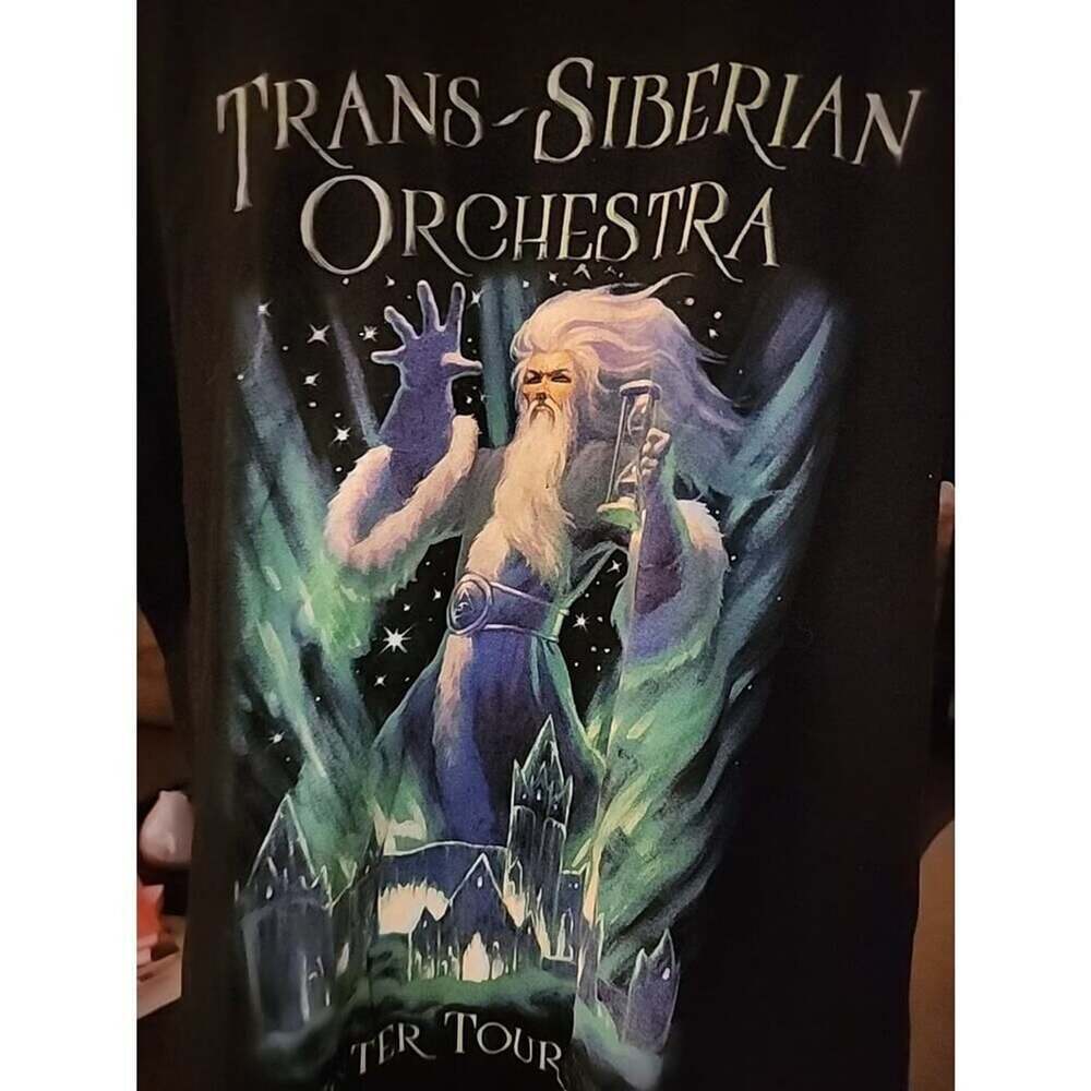 Trans Siberian Orchestra 2019 Winter Tour 2-Sided Black XL T-Shirt Excellent A99